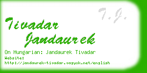 tivadar jandaurek business card